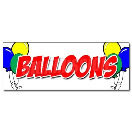 Signmission BALLOONS DECAL sticker helium party birthday foil latex animals clown air, D-36 Balloons D-36 Balloons